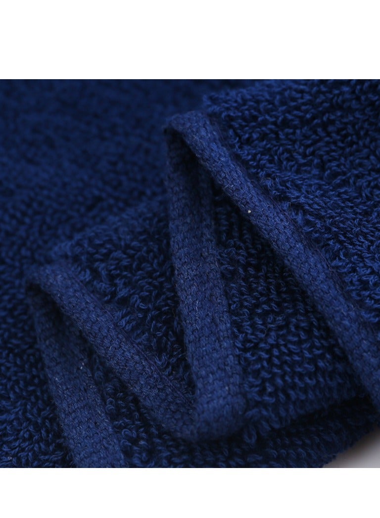 3 Pcs Bath Towel Set, Bath  Kitchen Cotton Luxury Bath Towels for Bathroom, Soft  Absorbent Bathroom Towels Set(1*70x140cm Bath Towel, 2*74x33cm Hand Towel)- Deep Blue - Image 4